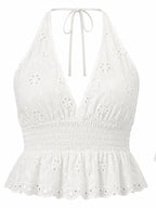 Broderie halter - Top