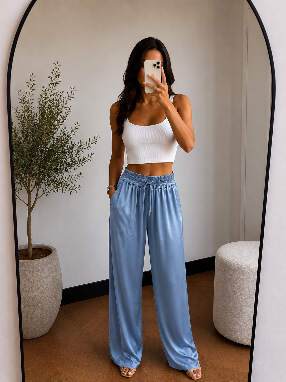 Blauw silk - Pants