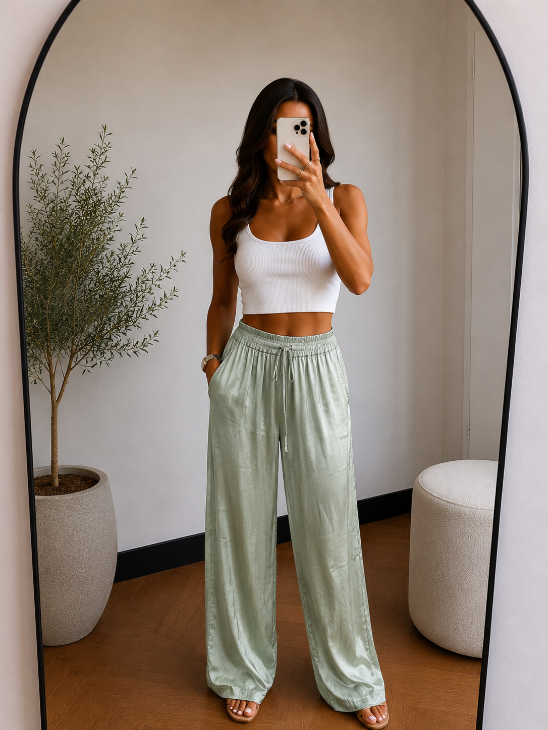 Groen silk - Pants
