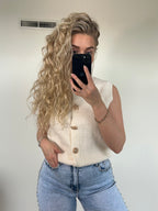 Luna button Brown - Top