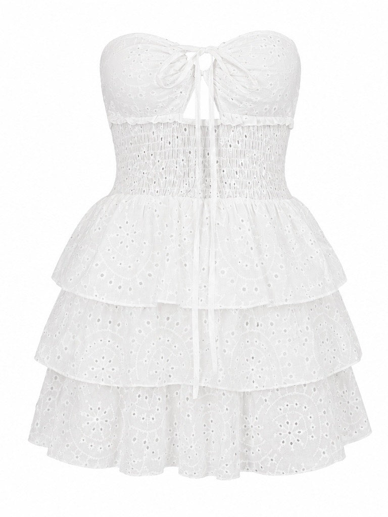 Broderie white - Jurk