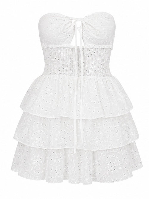 Broderie white - Jurk