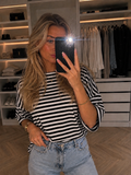 Sienna stripe black/white - Top