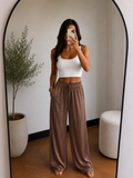 Brown silk - Pants