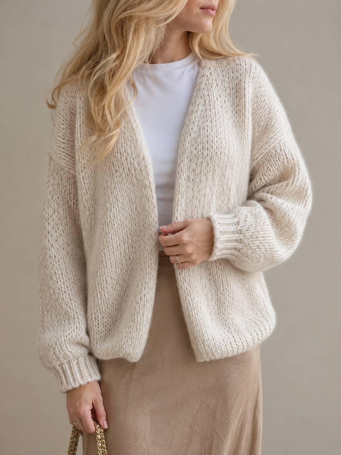 Wollen vest - beige